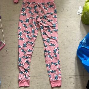 Pink Cartoon Character Pajama Pants
